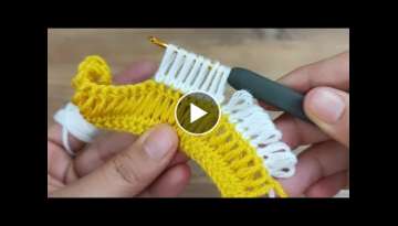 Super Easy Crochet Knitting - Tığ İşi Çook Kolay Örgü Modeli //Tunisian crochet //How to c...