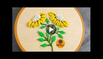 Tutorial no-732|2021|Creative flower embroidery for all over embroidery design |keya's craze