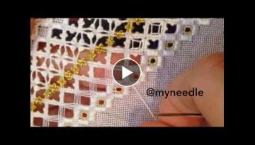 Hardanger embroidery filling stitches.