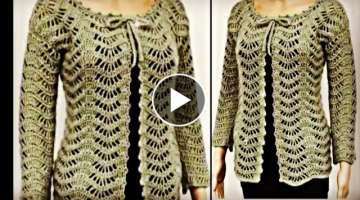 lace jacket cardigan crochet pattern by||allhometips