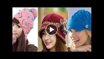 Beautiful Stylish Woollen Caps / Topi Designs | Latest Knitting Designs For Girls/Women