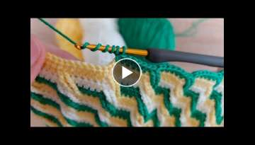 How To Crochet Knitting TIĞ İŞİ COK KOLAY ÖRGÜ BATTANIYE YELEK MODELİ
