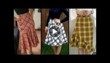 Stunningly Beautiful Check skirt design ideas 2020 - Plaid midi skirts designs