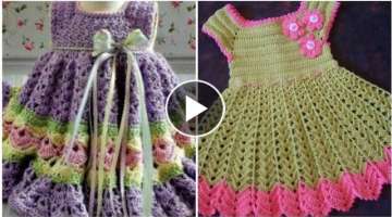 most beautiful and gorgeous collection of crochet handmade baby frock designs.