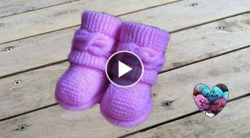 Boots style Uggs tricot bébé 1/2 Uggs baby boots knit (english subtitles)