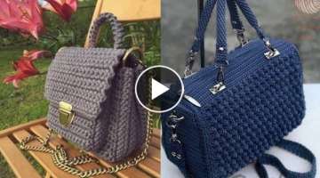 Very Attractive and Top Demanding Crochet Purse Bags handbags Designing ideas 2021-22 patterns