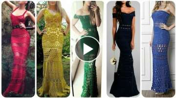 world's most demanding & trendy crochet prom dress design ideas|| beautiful party wear collection