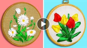 25 LOVELY RIBBON EMBROIDERY IDEAS