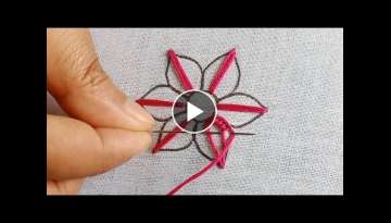 Hand Embroidery Flower Design,Needle Point art,Floral Embroidery Pattern ,সহজে সুন�...