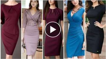 latest bodycon pencil dresses collection for business woman 2020-2021