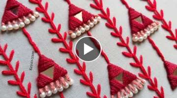 Tutorial no - 482 | All over hand embroidery design tutorial by Keya's Craze