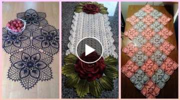 Very Beautiful Stylish Tarkashi Crochet Table Clothes Patterns,Qureshiya table Runner's Design