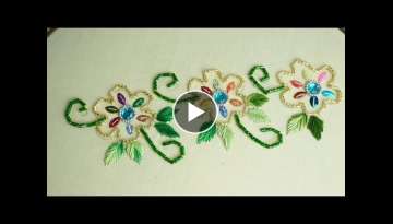 Bead border design | Hand embroidery bead design