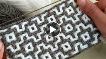 Amazing Easy Crochet Mosaic Knitting - Cok Güzel Mozaik Örgü Modeli
