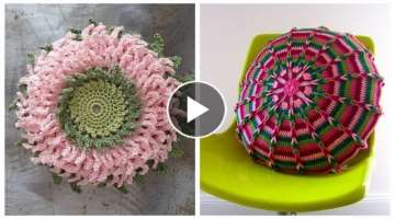 Most demanding patterns of crochet round cushions for your home decor 2021 collection