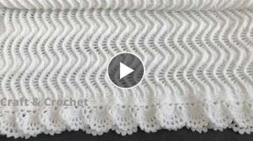 Easy crochet baby blanket/crochet blanket pattern/ craft & crochet 1204