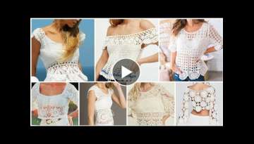 Trendy designer fancy cotton yarn crochet lace flower pattern women fashion peplum blouse&Tops dr...