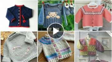 Most beautiful and Stylish hand knitting baby sweaters designs