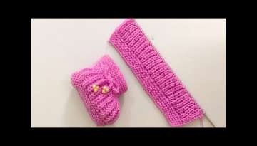 Very Easy Knitting Baby Booties , Shoes , Boots, Socks ,Slippers