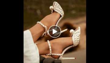 Summer Sandals Women Narrow Bling strappy party shoes Round Toe high stiletto Heel slim Shallow D...