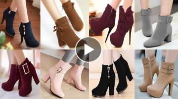 Stylish Block Heel Ankle Boots For Girls And Women || Trendy Boots Collection 2021