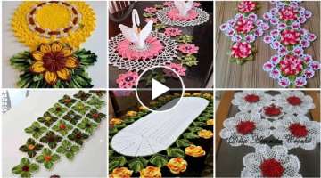 most stylish and classy crochet lace pattern decorative table runners and table cover designs ide...