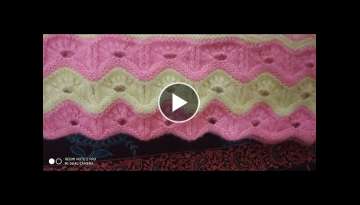 Zig-zag scalloped Border knitting pattern for ladies cardigan #71knittingLesson#2018.