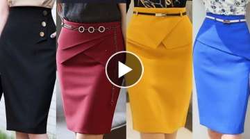 Top 50 attractive & fabulous office wear high waisted pencil skirts outfits ideas for business wo...