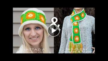 HOW to CROCHET GRANNY SQUARE HAT - Citrus Splash Hat by Naztazia