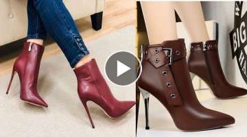special winters collection of pointed toe stiletto high heel leather ankle boots outfits ideas
