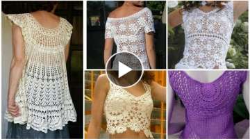 Most stylish&creative crochet lace flower pattern women fashion top blouse/boho crochet beggie dr...