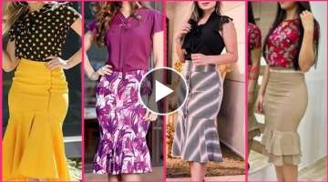 latest most beautiful and amazing daily wear top with skirts collection for girls 2021-22