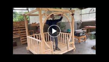 Woodworking Ideas To Improve Your Garden // How To Build A Detailed Wooden Hut - Easy To Do