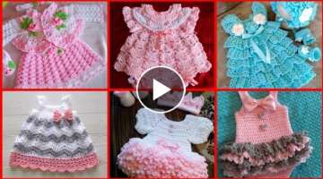 Latest handmade Crochet baby frock designs collection 2