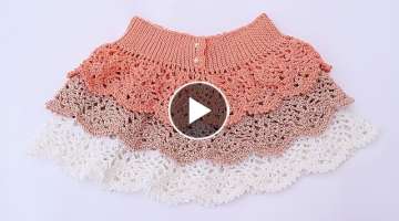 Crochet ruffle skirt