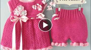 Crochet baby dress, baby girl clothes, crochet pattern PDF || Designer Elena Mitchell