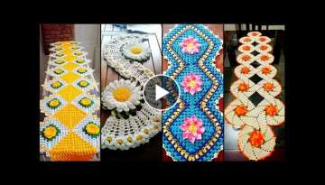 Very Stylish & Beautiful Easy Handmade Colorful Crochet Table Cover & Table Runner Design/Pattern...