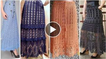 Most Attractive Crochet Cutout Trim Lace Pattern Maxi Skirt Designs 2021
