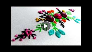 Single Cute Hand Embroidery Brazilian Stitch:Bullion Knot Hand Embroidery 2020:Embroidery Designs