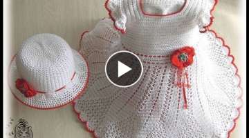 Crochet baby dress| How to crochet an easy shell stitch baby / girl's dress for beginners 172