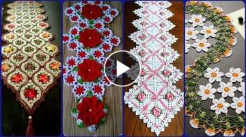 top most beautiful and luxury crochet table runners design patterns and ideas
