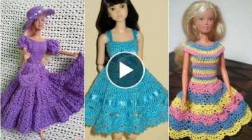 Most demanding crochet barbie dolls dresses designs and pattern with new ideas