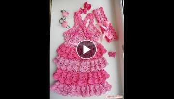Crochet Patterns| for free |crochet baby dress| 1735