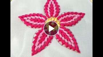 Hand Embroidery | Cluster Stitch Hand Embroidery | Flower Embroidery Design | Embroidery Tutorial