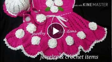 Beautiful handmade crochet baby frocks collection