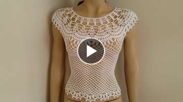 Crochet Tank Top / Crochet Lace Blouse