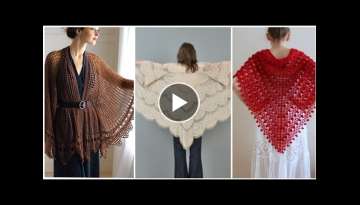 Impressively Stylish Crochet Caplet Shawl Scarf Designs Ideas//Bridal Wear Caplet Shawl /Part 2