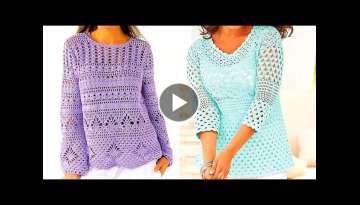 Stylish Crochet Shirt Pettern Ideas/Amazing Crochet Dresses Design
