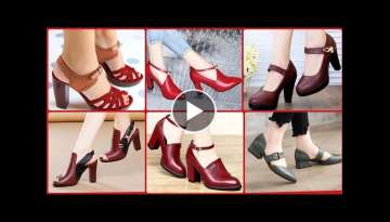 Spring autumn thick high heels genuine leather women's Comfortable shoes