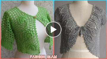 crochet lace vest for women's/crochet bolero jackets styles/crochet short jackets